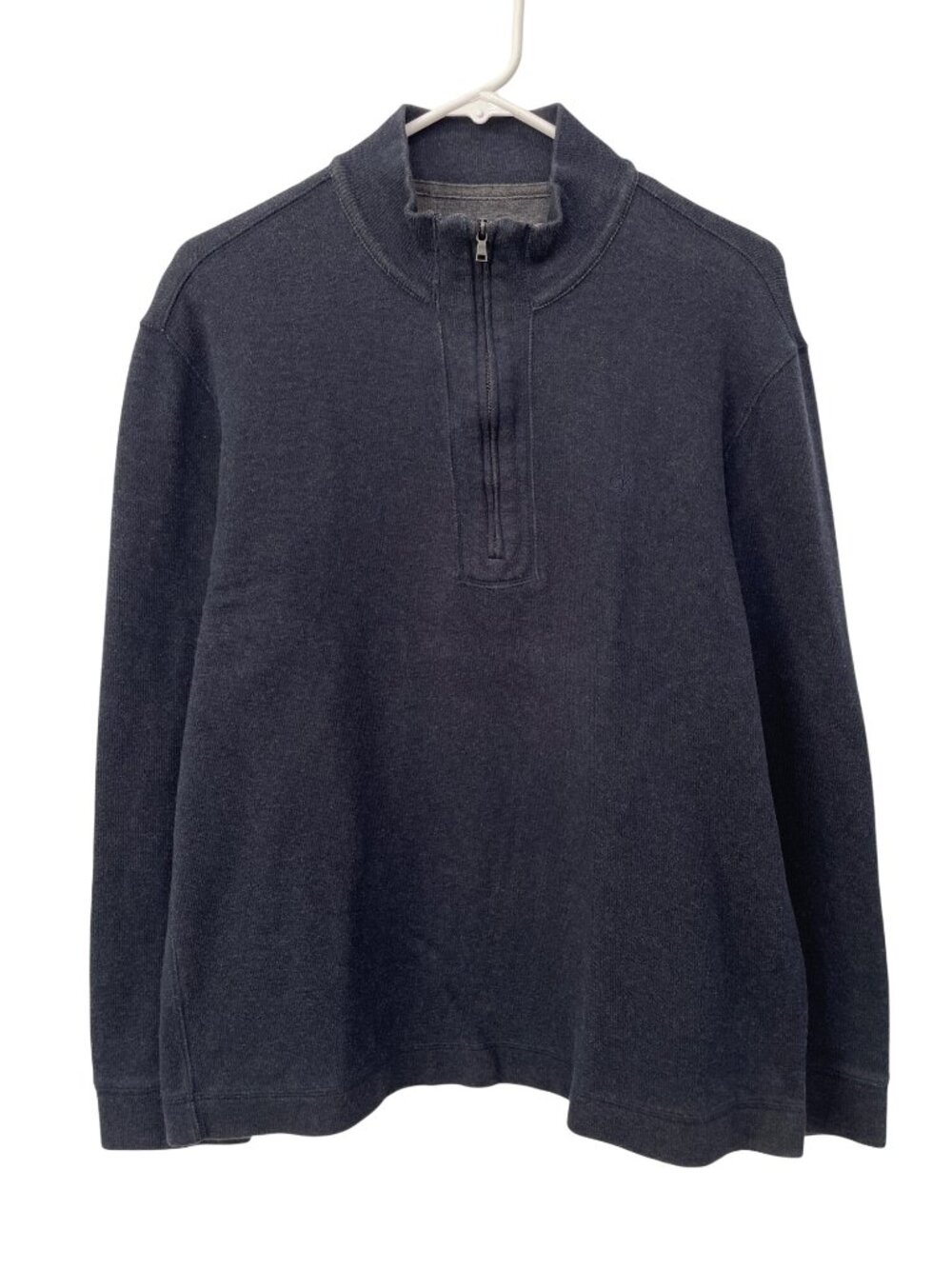 Calvin Klein Sweatshirt Large Half Zip Long Sleeve Pullover Gray Grandpa Core